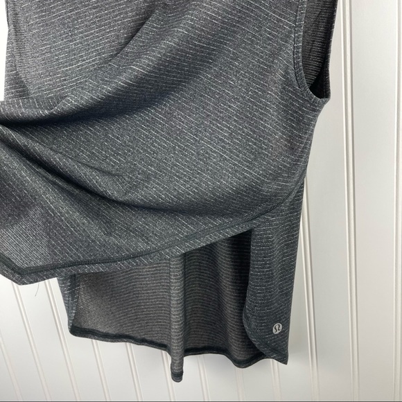 Lululemon Seek The Heat Striped Tank Top Heathered Deep Coal / Hyper Stripe 6 - Picture 6 of 12